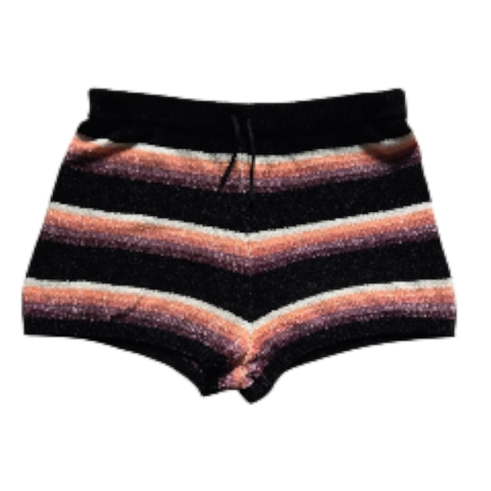 Volcom Fuzzy‎ Knit Shorts in Black and Orange